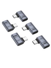 CableCreation Right Angle USB C Adapter 5 Pack, C Male 5PCS, Space Gray picture