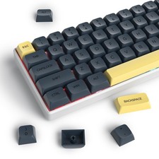 142Key Black Gentleman XDA Profile PBT Custom Keycaps Mechanical Keyboard PC picture
