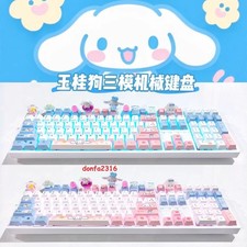 Cinnamoroll Rgb Bluetooth Wireless Mechanical Keyboard 108keys Tri-mode Gift picture