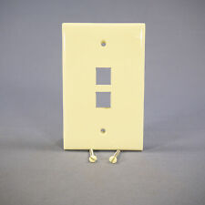 Leviton Almond Large Midway Quickport 2-Port Flush 1G Wallplate 1-Gang 41091-2AN picture