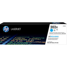 New Open Box HP 202X High Yield Cyan Original LaserJet Toner Cartridge, CF501X picture