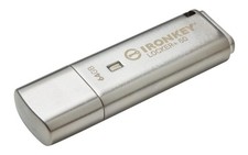 Kingston IronKey Locker 50 64GB USB Drive AES Encryption with Brute Force Pro... picture