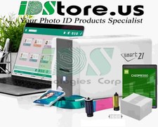 New IDP Smart-21S Single Side Photo ID Card Printer Bundle P/N 653311K picture