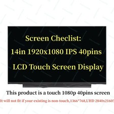 IPS FHD LCD Touch Screen Assembly For Lenovo B140HAK03.2 HW0A 01YN150 SD10Q66941 picture