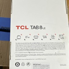 TCL TAB 8 LE 8in HD Tablet 32GB 3GB Quad Core Wi‑Fi+5G T‑Mobile Black picture