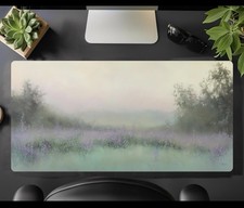 Lavender Field, Desk/Mouse Pad, Abstract Landscape picture