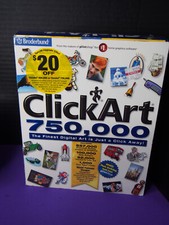 Click Art 750,000 PC CD-ROM Broderbund ClickArt Digital Images Graphics picture