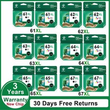 Printer Ink For HP 61XL 62XL 63XL 64XL 65XL 67XL Black Color Ink Replacement lot picture