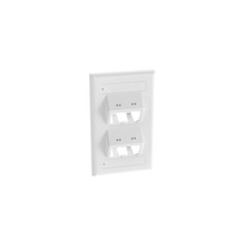 Panduit CFPSL4WHY Classic Sloped Faceplate ABS 4 Port Single Gang White picture