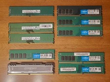 LOT OF 10 DDR4 UDIMM Memory Modules Sk Hynix/Micron Mixed Size&Speed Description picture