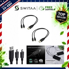 UCEC Dual Micro USB Splitter Cable 2-Pack Charging Data Sync 2.4A picture