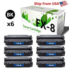 (6-PK,Black) Compatible FX8 S35 Toner Cartridge Replacement for Fax 398 Printer picture