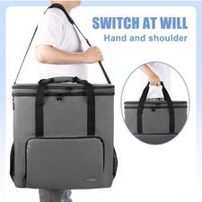 Double-Layer Computer Desktop Tower For Travel Bag with Adjustable Strap, Grey picture