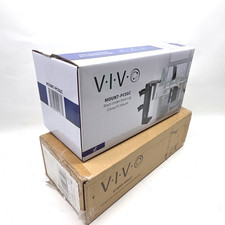 VIVO Adjustable Under Desk Leg Clamp PC Mount + Extra Tall Single Monitor Stand picture