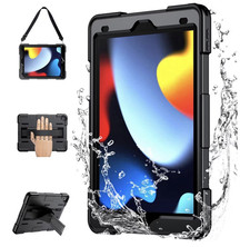 Waterproof Shockproof Hybrid Case w/ Stand for Apple iPad 10.2 7th/8th/9th Black picture
