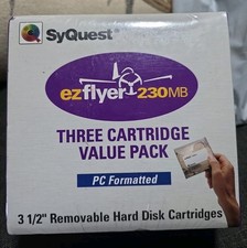SyQuest Ezflyer 230 MB Removable Hard Disk Cartridge PC Formatted Sealed picture