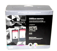 Office Depot Combo Pack Compare Lexmark 32 33 Ink Cartridges Black Color New picture