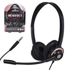 Sonitum Bulk Headsets With Microphone (10 Pack) - Noise 10 Pack, Black picture