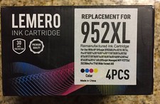LEMERO Replacement For 952XL Ink Cartridges 4 Cartridges picture