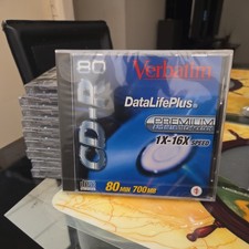 Verbatim DataLifePlus 80 min CD-R Premium AZO Blue Tech 1X-16X Speed Lot  of 10 picture