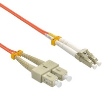 LC to SC Multimode Duplex 62.5/125 Fiber Optic Jumper Patch Cable - 1M/2M/3M/5M picture