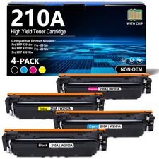 4 Pack W2100A 210A Toner With Chip for HP 4201dn 4201dw MFP 4301fdn 4301fdw picture
