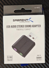 Sabrent USB External Stereo Sound Adapter For Windows & Mac Plug & Play #AU-MMSA picture