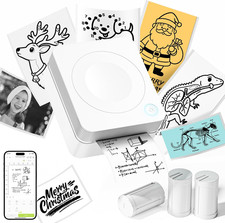 Sticker Printer, PM230 Mini Printer, Bluetooth Sticker Maker Machine with 3 Roll picture