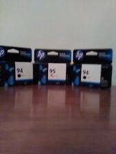 New Genuine (2) HP 94 Black Ink (1ea) HP 95 Tri Color Cartridges Sealed picture