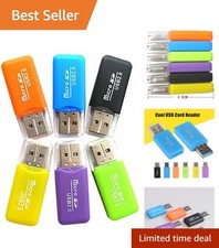 Multi-Color Micro SD Card Reader Adapter - 6 Pack Compatible with Most Devices picture