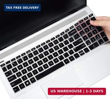 Black Silicone Keyboard Cover for HP Pavilion Envy 15.6 and 17 Laptops picture