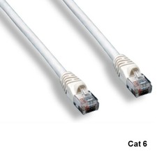 Kentek White 25ft Cat6 UTP Cable 24AWG 550MHz Pure Copper RJ45 Ethernet Routers picture