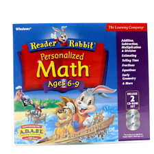 Vtg Reader Rabbit Personalized Math Ages 6-9 Award Winning The Learning Company picture