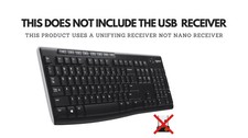 Logitech MK270 K270 Wireless Keyboard Full Size Black Keyboard Only picture