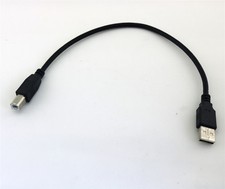 1x High Speed USB 2.0 A Male To B Male Printer Scanner Cable Cord Black 30cm 1FT picture