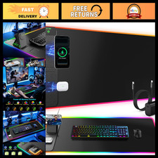 Large Wireless Charging Mouse Pad with Magnetic Phone Stand - 31.5