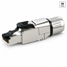 Cat6A RJ45 Industrial Field Plug T568A AWG24-22 Telegärtner 100023084 LOT of 10 picture