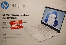 HP 14 Ultra Light Laptop for Students, Quad-Core Intel N4120, 8GB RAM, 192GB... picture