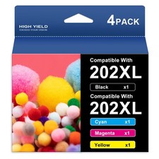 4PK 202 XL T202 202XL Ink Cartridges for Epson WorkForce WF-2860 XP-5100 Printer picture