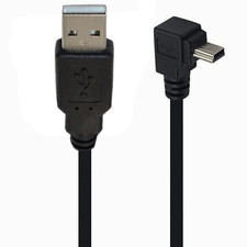 90 Degree Mini USB Extension Cable Black up Angle 4.9FT picture