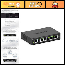 8-Port Gigabit Ethernet Switch - Easy Smart Managed, Desktop/Wall Mount, Home/Of picture