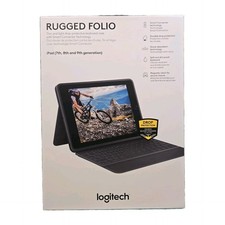 Logitech Rugged Folio for Apple iPad 7th 8th 9th Gen Keyboard Open Box  picture