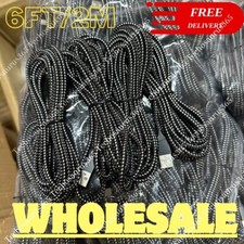 Bulk Lot Braided USB Cable For iPhone 14/13/12/11/XS/XR/8/7/6/5 Fast Charge Cord picture