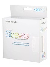 100g Memorex White Paper Sleeves CD/DVD Window with Flap Lot picture