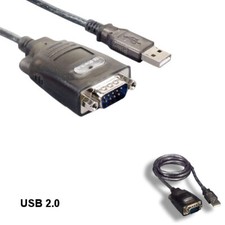 [10X] Grey 3' USB 2.0 Type A to DB9 Serial Adapter Cable Sync Transfer Data picture