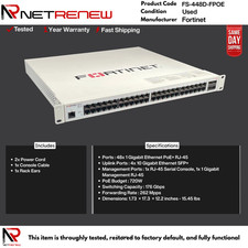 Fortinet FS-448D-FPOE FortiSwitch Managed  Ethernet 48Port PoE Switch picture
