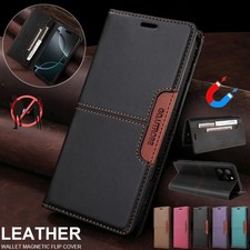 Flip Magnetic Card Wallet Cover Case For 17 16 15 14 13 12 11 Pro Max 8 7 16E picture