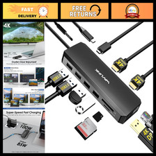 Dual Monitor Laptop Docking Station USB-C Hub, 100W PD, HDMI, DisplayPort, Ether picture