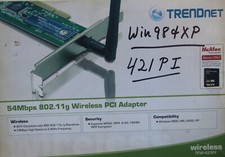 TRENDnet Wireless PCI Adapter 108Mbps 802.11g suport 64/128-Bit  TEW-423PI #353 picture
