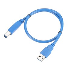 Printer Cable 1.6ft Square USB A to USB B 3.0 Male Cable for Printer Blue picture